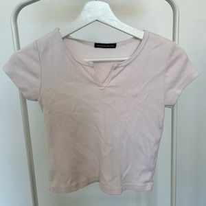 brandy v-neck crop top